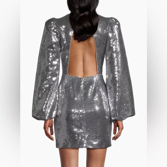 Toccin Thais Sequined Backless Sheath Dress size 10 - Picture 5 of 12